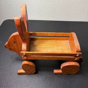 Primitive Wooden Rabbit Basket. Handmade. Primitive Easter